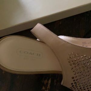 Coach heels sand color size 11